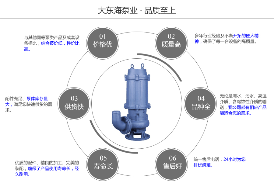 大東海泵業攪勻潛水排污泵質量保證圖